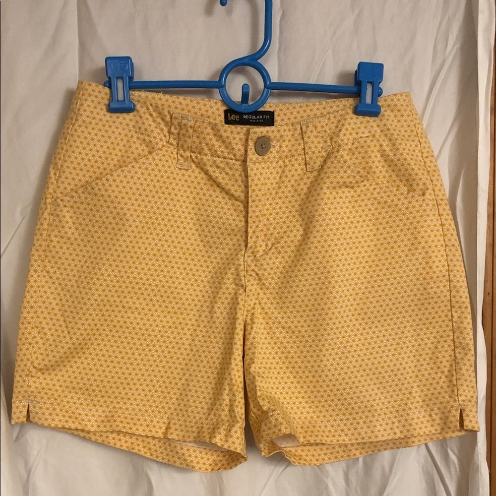 Lee Women's Polka Dot Yellow Shorts